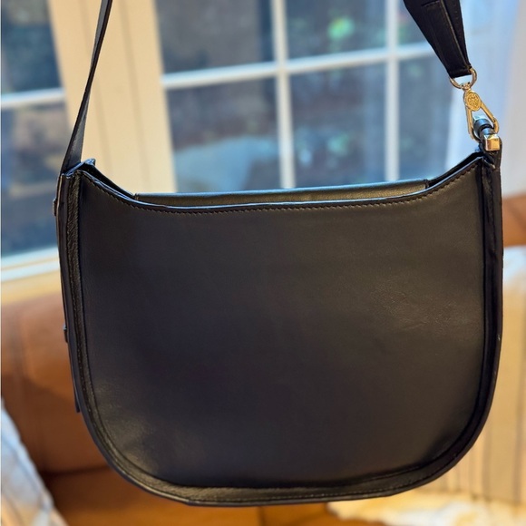 Helen Kaminski Victoria Handbag Satchel Purse Black Raffia Leather Shoulder NEW - Picture 4 of 6